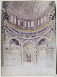 Studium wczesne do projektu dekoracji katedry św. Pawła, 1856-57 (wc na papierze)